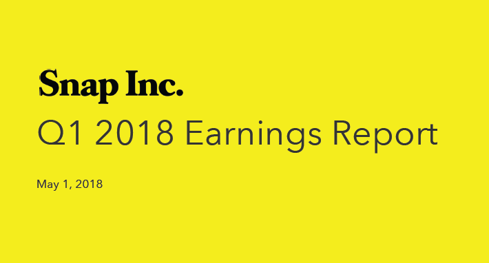 Snap Inc. Q1 2018 Earnings | Snapchat | Digital Marketing Community
