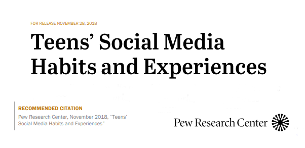 US Teens’ Social Media Habits and Experiences, 2018 - Pew Research Center