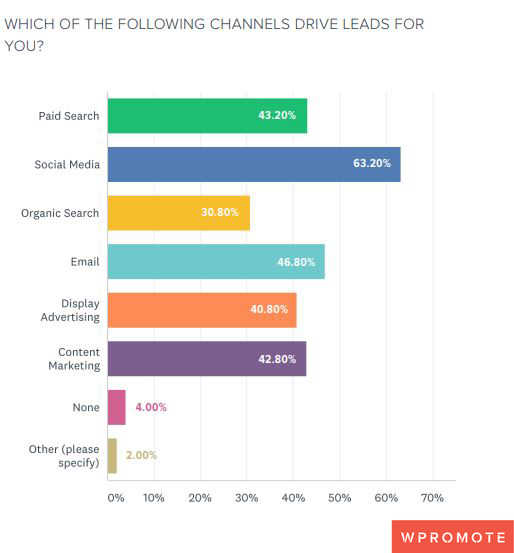 WHICH OF THE FOLLOWING CHANNELS DRIVE LEADS FOR B2B Businesses 2019