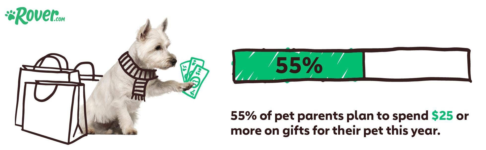 How Much Americans Plan to Spend on Their Pets During 2019 Holiday Shopping Season, Rover.com, holiday shopping statistics 2019, pet industry statistics and trends 2019, trends in online purchasing of pet products during holiday shopping season, pet industry trends 2019