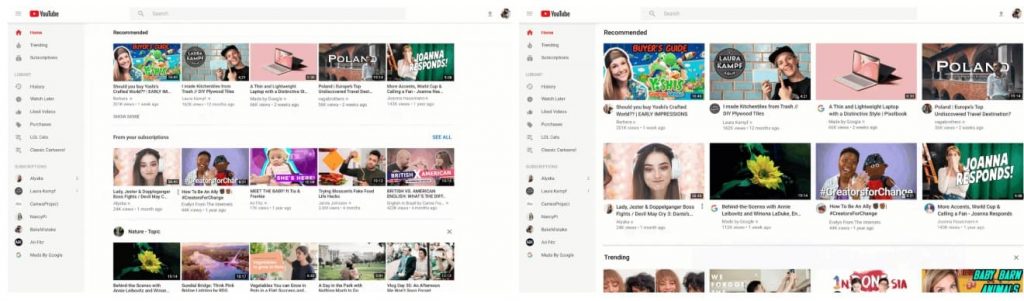 YouTube is rolling out a new homepage format for Tablet and Desktop apps, an “Add to Queue” button, and a “Don’t recommend channel” option.