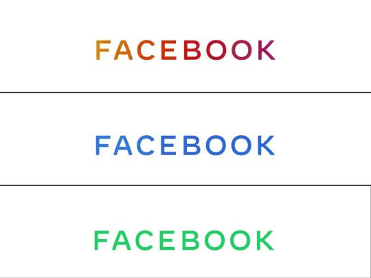 Facebook announced a new logo for Facebook Inc. Facebook is now spelled out all in capital letters and has no set color. With a different color for each of its subsidiaries.