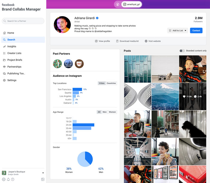 Brand Collabs Manager Now Available for Instagram Creators