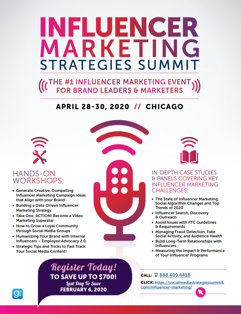 Influencer Marketing Strategies Summit Chicago 2020 1 | Digital Marketing Community Influencer Marketing Strategies Summit Chicago 2020 1 | Digital Marketing Community