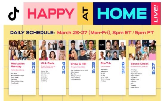 TikTok Launches Celebrity-Hosted, Daily Live-Streams to Break the Tension Midway the Lockdowns 1 | Digital Marketing Community TikTok Launches Celebrity-Hosted to Fight Coronavirus | DMC News