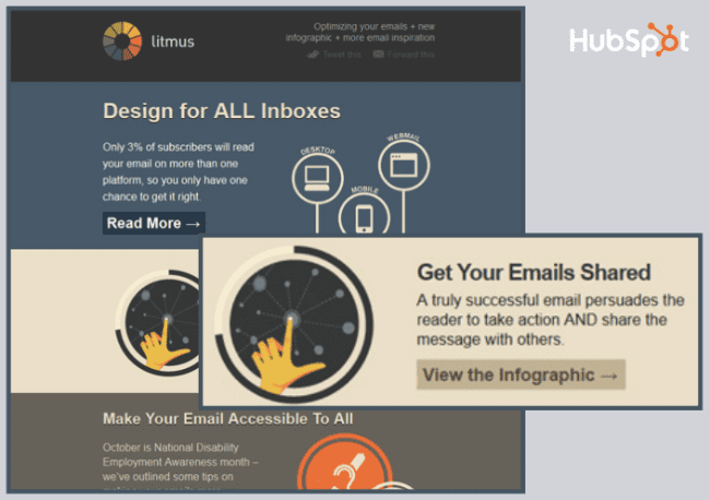 An Example of A Newsletter Design for Litmus