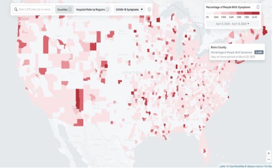 Facebook COVID-19 Symptom Maps to Track Cases in US