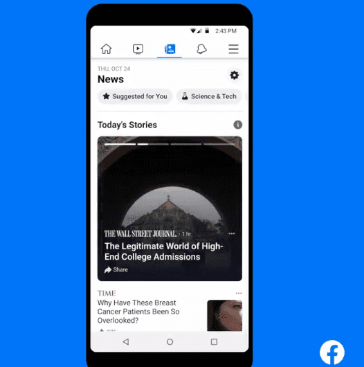 A New Facebook News Tab Is Launched by Facebook 2020 | DMC 