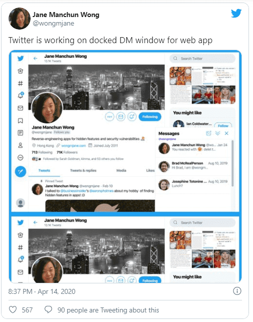 New from Twitter: Direct Messages on Desktop 2020 | DMC 