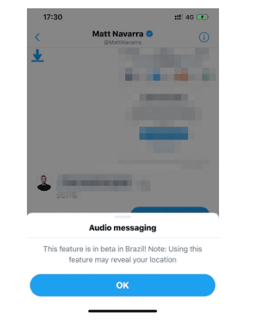 Check Twitter's Audio Clips in DMs For Brazilian Users