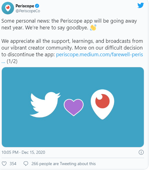 Know More About Periscope Shutdown in 2021 | DMC