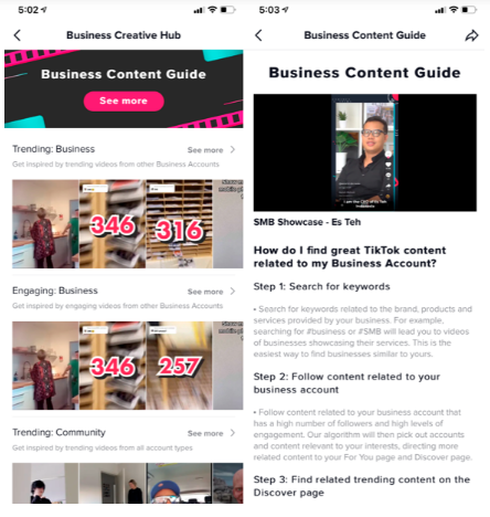 TikTok Adds New 'Business Creative Hub' to Highlight Relevant Trends and Tips in Brand Use 2 | Digital Marketing Community