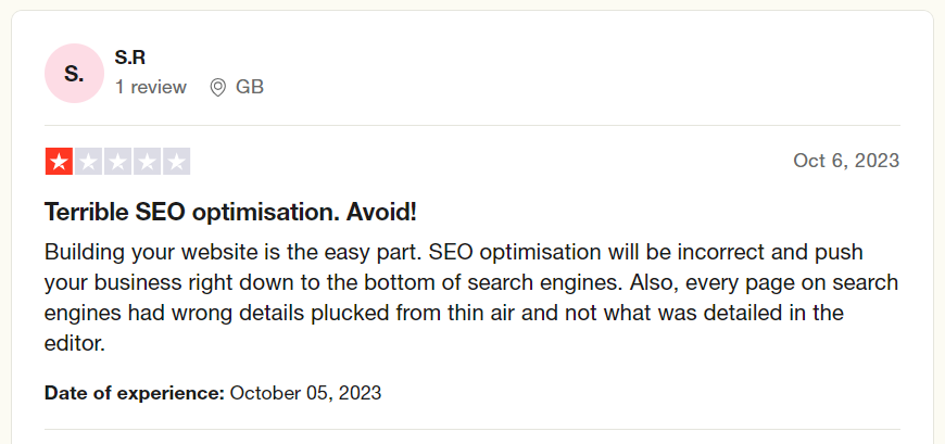 Wix SEO Limitation Wix reviews