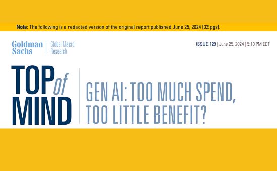 Gen AI: too much spend, too little benefit? | DMC