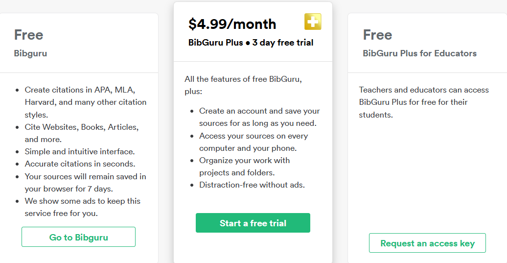 BibGuru 2 | Digital Marketing Community BibGuru pricing plan